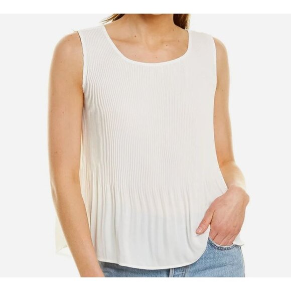 BB Dakota Turn Up The Pleat Top Ivory M - Picture 1 of 5